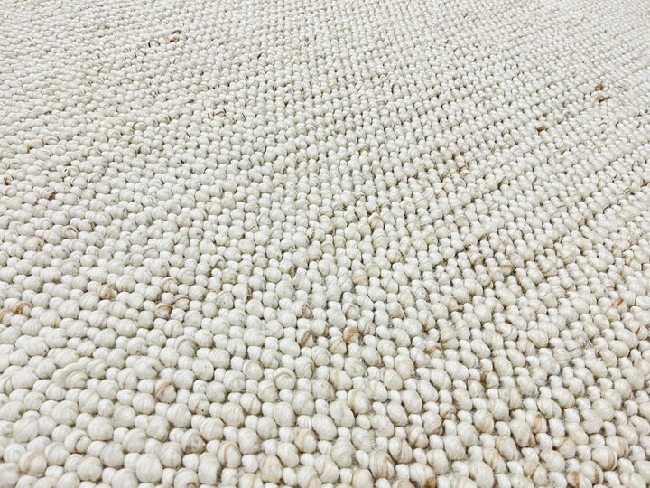 Pebbles Dune Hand Woven Wool and Cotton Blend Rug