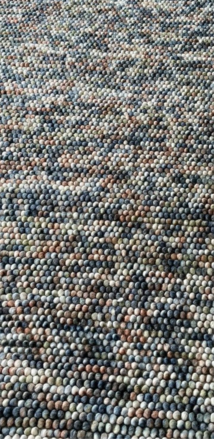 Pebbles Hand Woven Multi Color Wool and Cotton Blend Rug