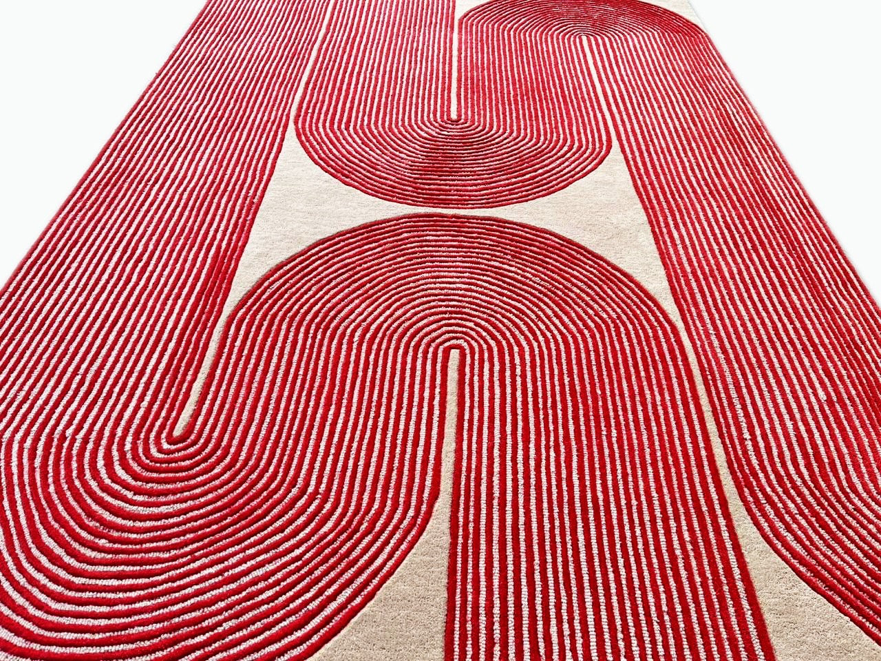 Viper Modern Rug 100% Wool Watermelon Hand Tufted Rug