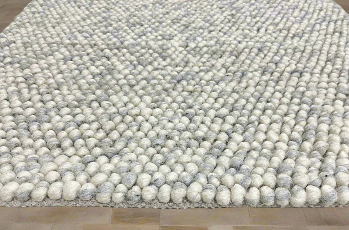 Pebbles ICY Blue RUG 80% WOOL AND 20% COTTON