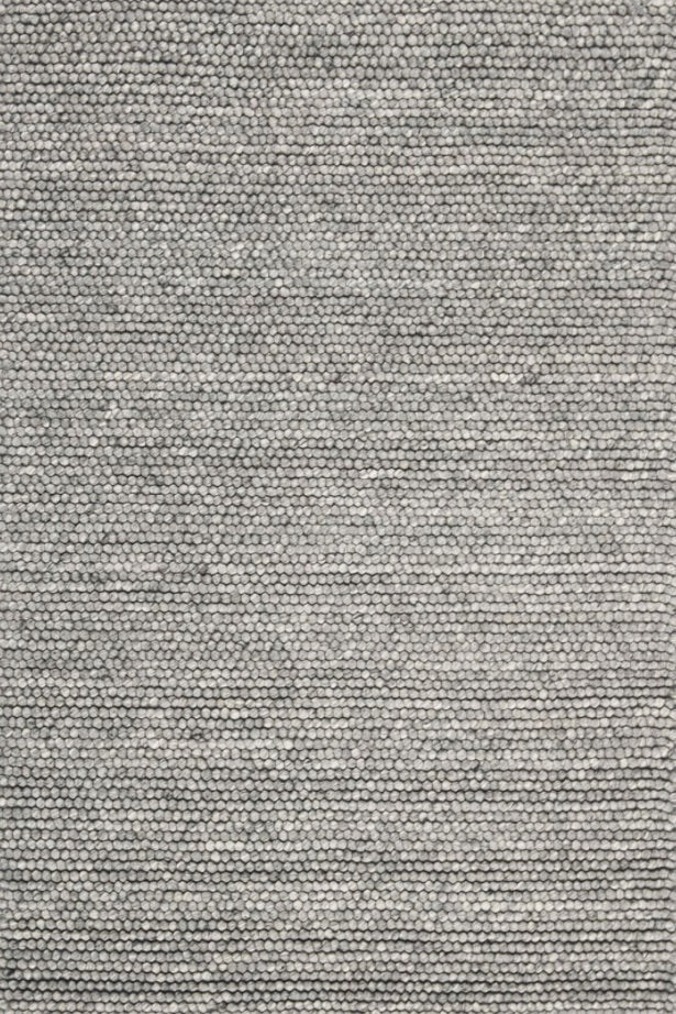 Pebbles Pure Dark Grey Wool Hand Woven Rug