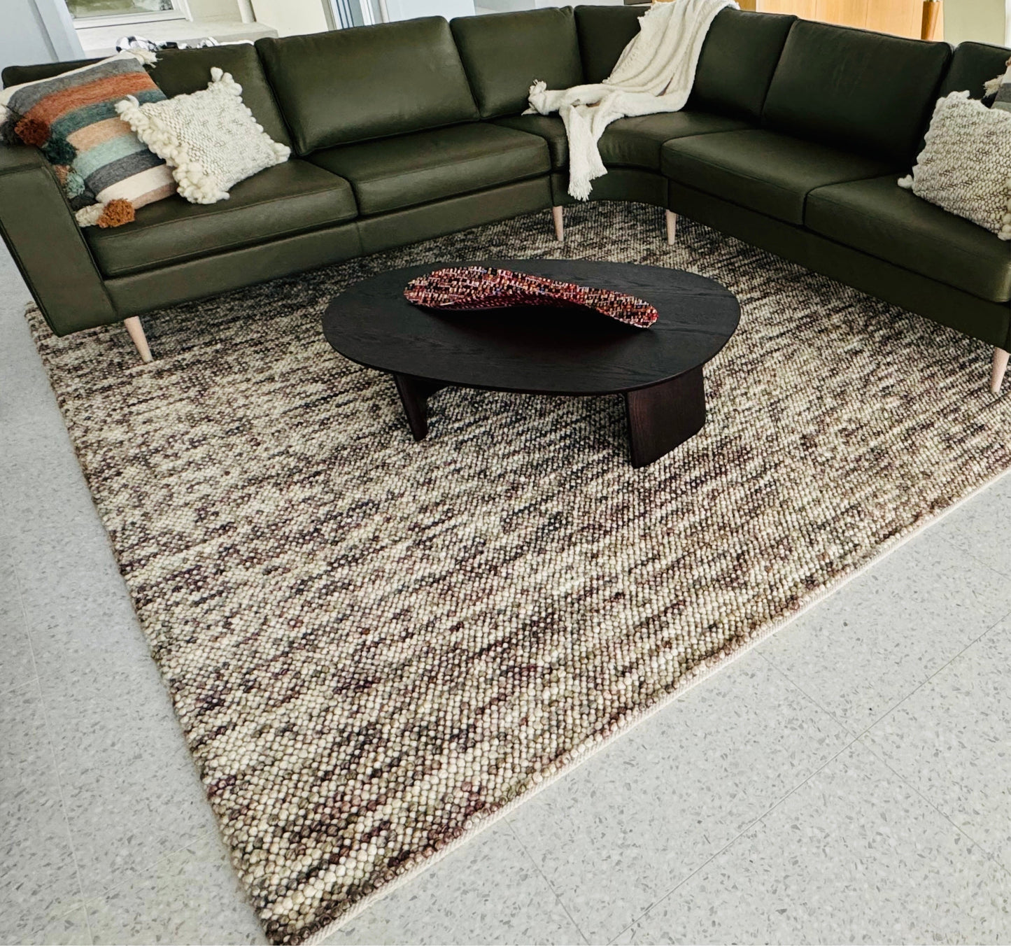 Pebbles Cherry Spice Hand Woven Multi Wool Rug