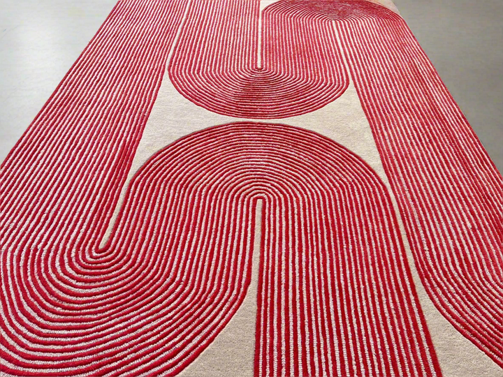 Viper Modern Rug 100% Wool Watermelon Hand Tufted Rug