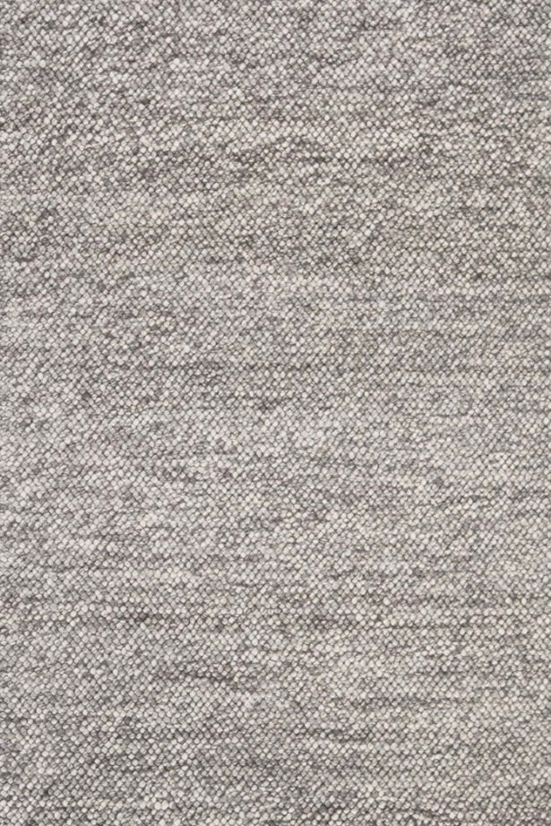 Pebbles Grey Ivory Brown Hand Woven Wool and Cotton Blend Rug