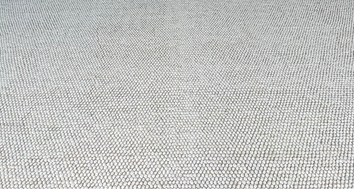 Pebbles Pure Wool Silver Stone Hand Woven Rug