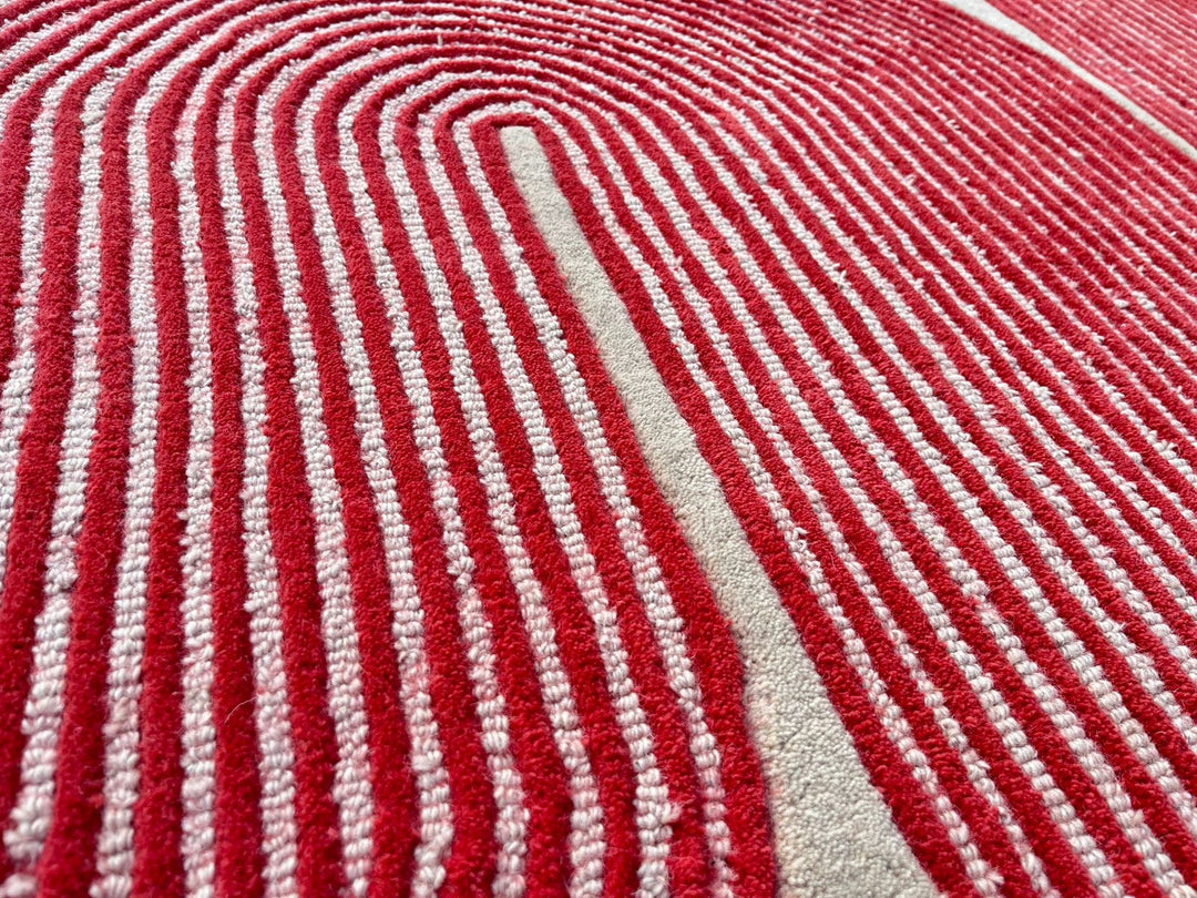 Viper Modern Rug 100% Wool Watermelon Hand Tufted Rug