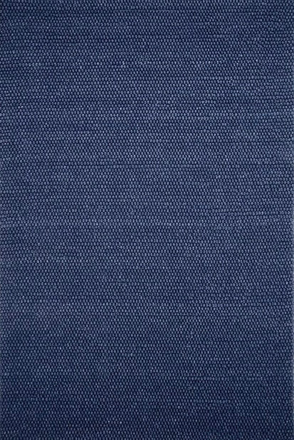 Pebbles Pure Navy Wool Hand Woven Rug