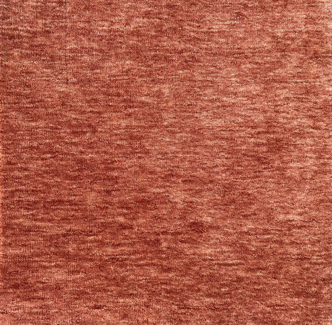 Dazzle Terracotta Flame Color Handloom Knotted Rug 100% Pure Wool