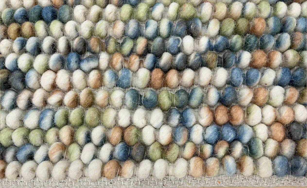 Pebbles Hand Woven Multi Color Wool and Cotton Blend Rug