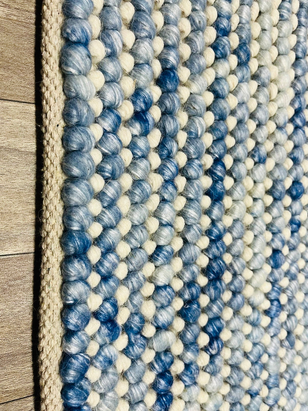 Pebbles Blue Horizon Hand Woven Wool Rug