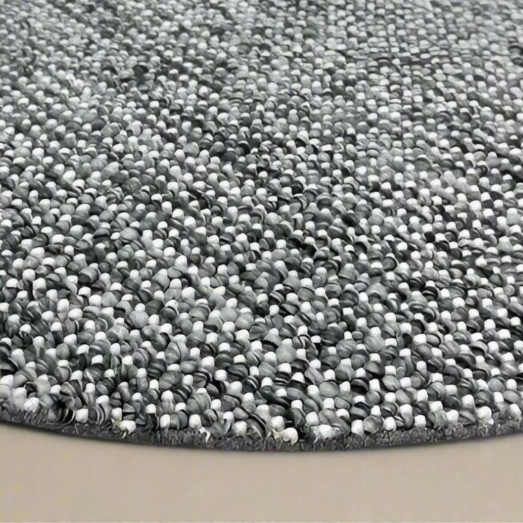 Pebbles Cherry Slate Grey Hand-Woven Wool Rug