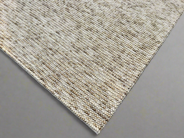 Pebbles Beige Stone River Hand Woven Wool Rug