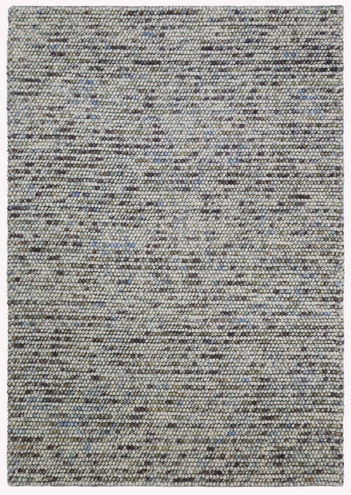 Pebbles Hand Woven Wool Ivory Multi color Rug