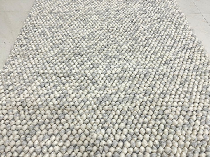 Pebbles ICY Blue RUG 80% WOOL AND 20% COTTON