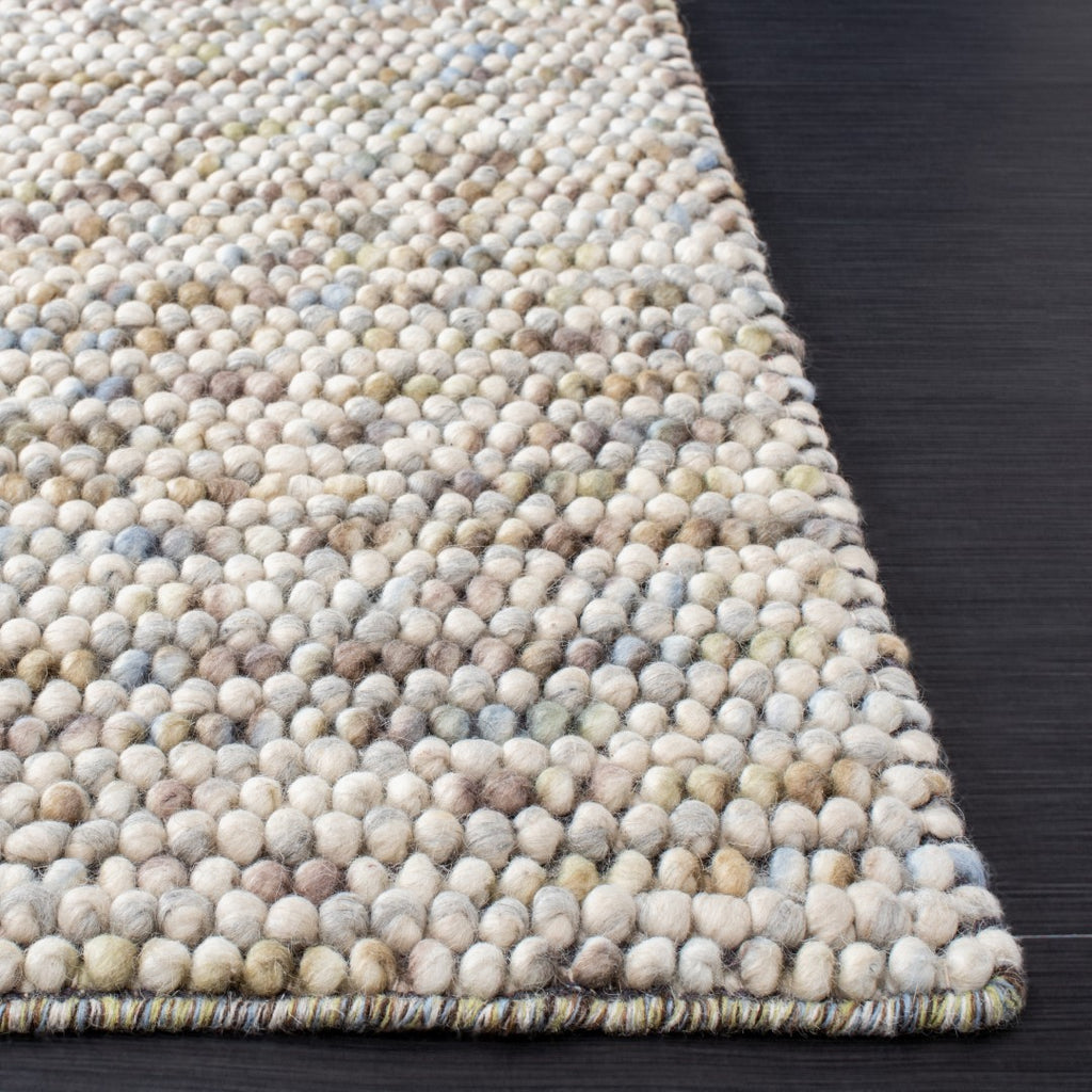 Pebbles Hand Woven Wool Ivory Multi color Rug