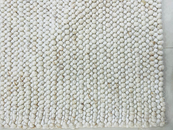 Pebbles Dune Hand Woven Wool and Cotton Blend Rug