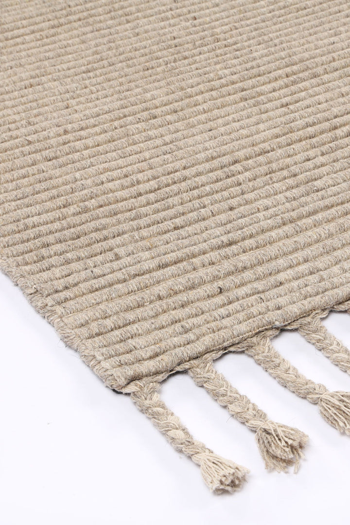 Goa Textured Wool Blend Ash Rug