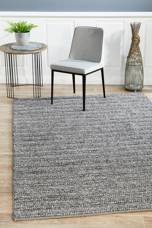 Harvest 801 Steel Textured Hand Woven Rug