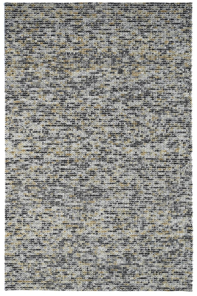 Pebbles Mineral Grey Yellow Colour Hand-Woven wool Rug