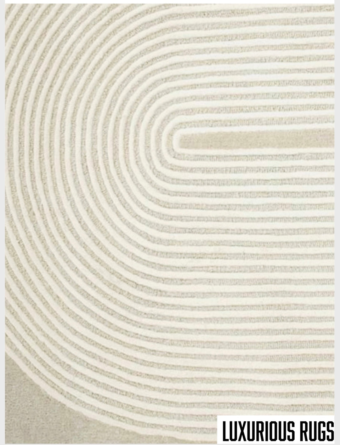 Viper Modern Rug 100% Wool Ivory Beige Hand Tufted Rug