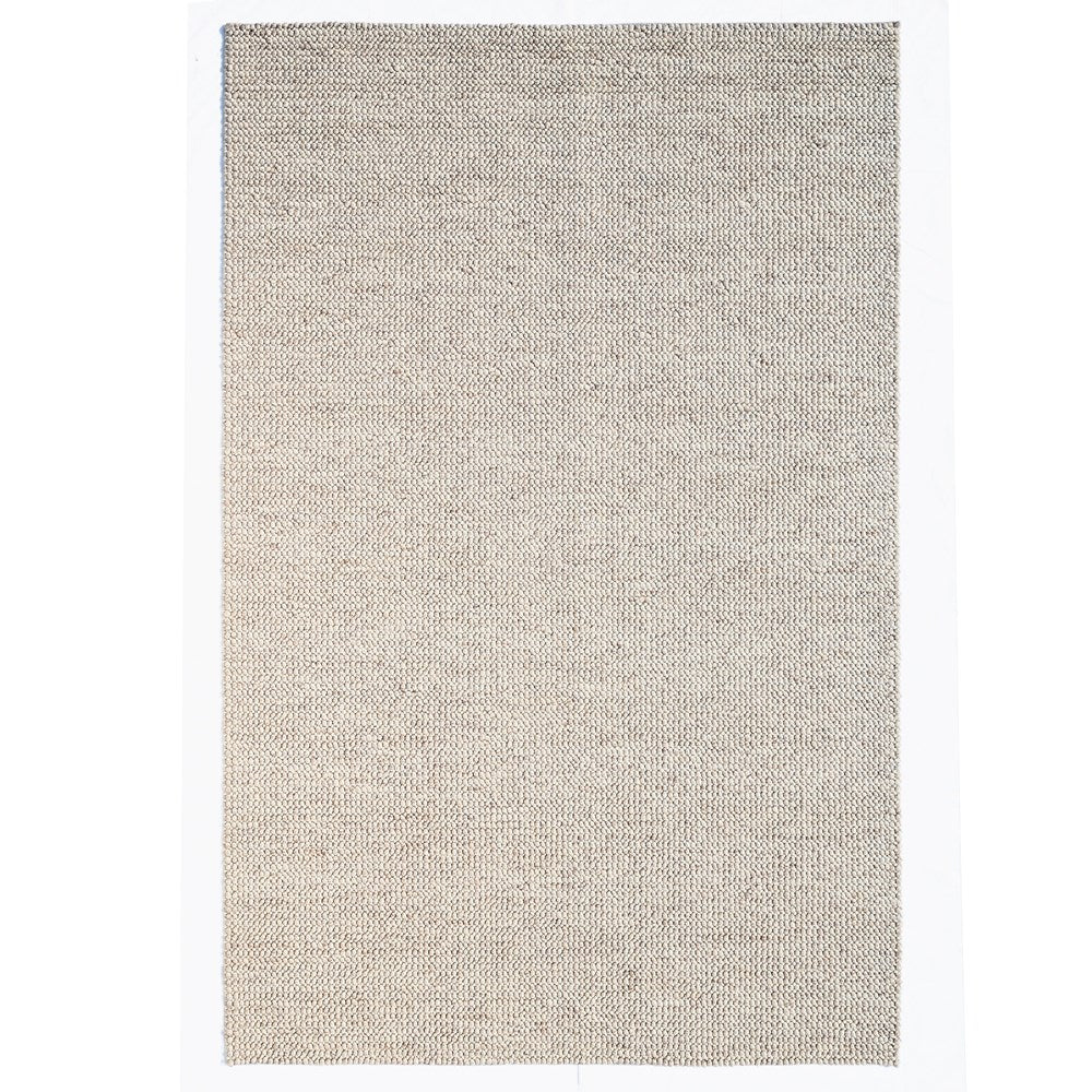 Pebbles Cherry Linen Hand Woven Wool Rug