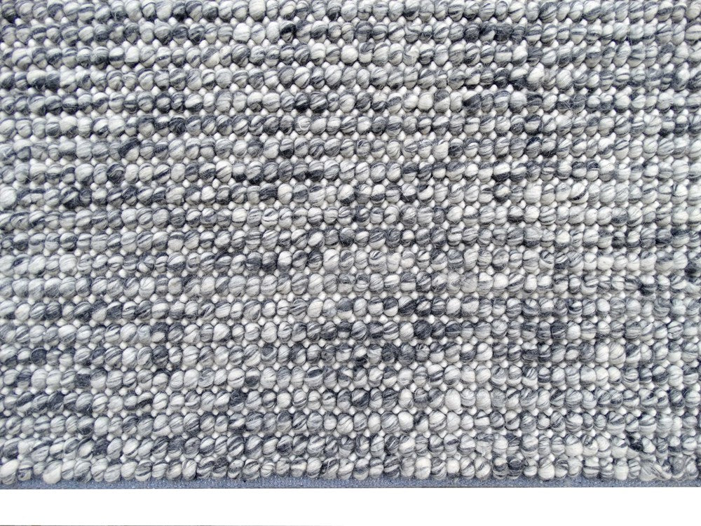 Pebbles Flint Hand Woven Wool and Cotton Blend Rug