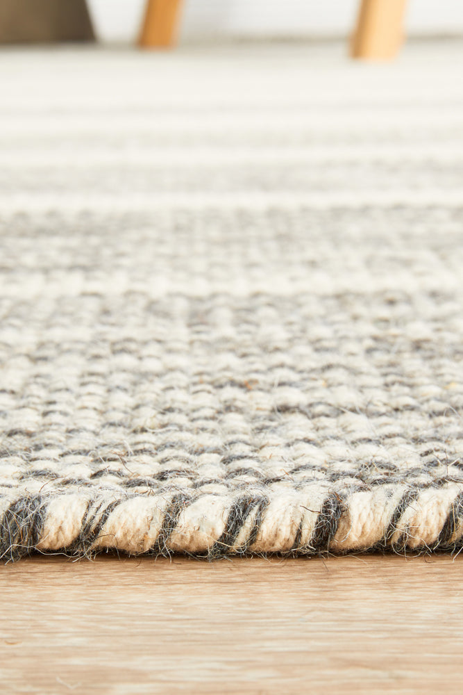 Grey Skandi 300 Felted wool Rug