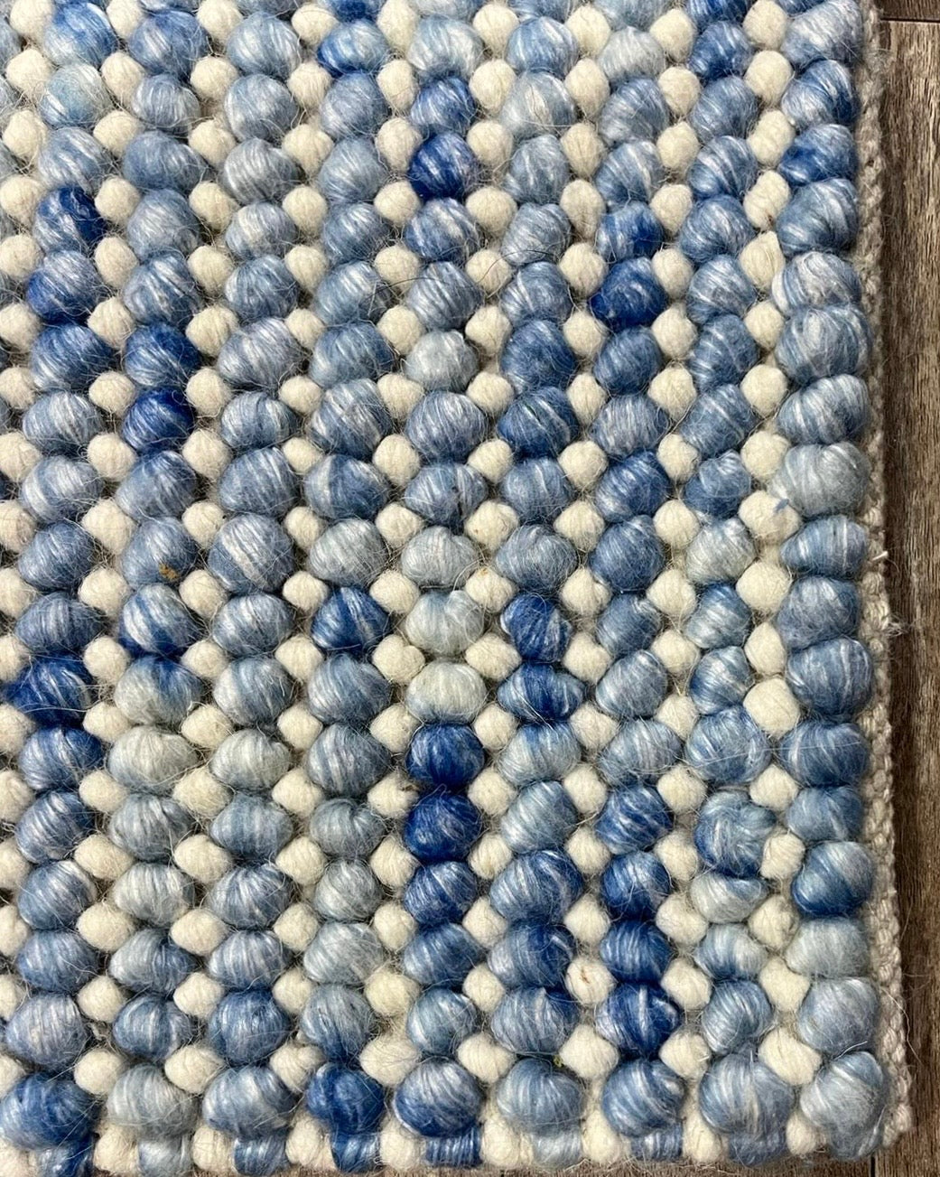 Pebbles Blue Horizon Hand Woven Wool Rug