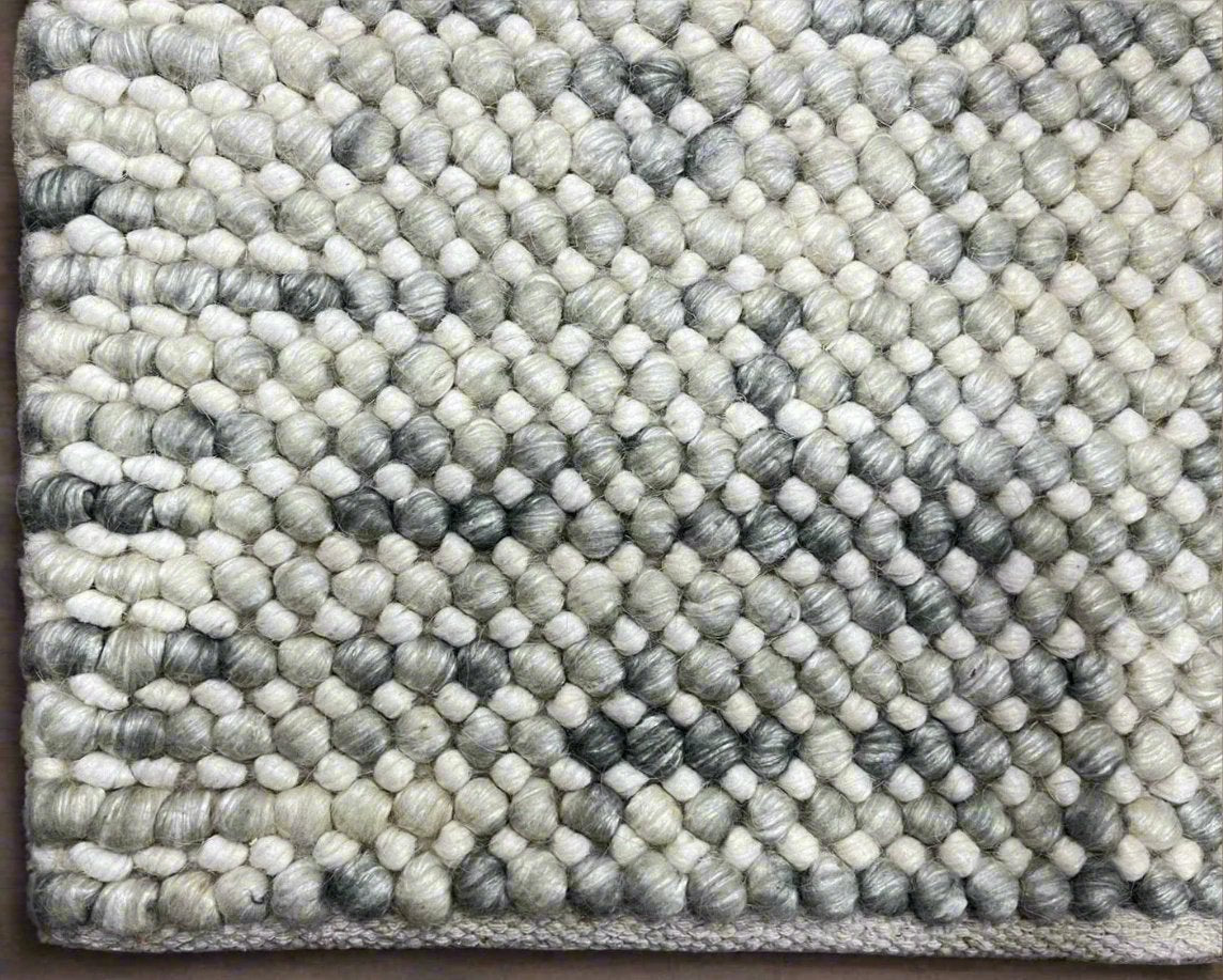 Pebbles Cherry Frosted Stone Hand Woven Wool Rug