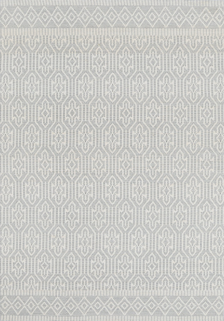 Copacabana Geometric Light Grey Wool Rug