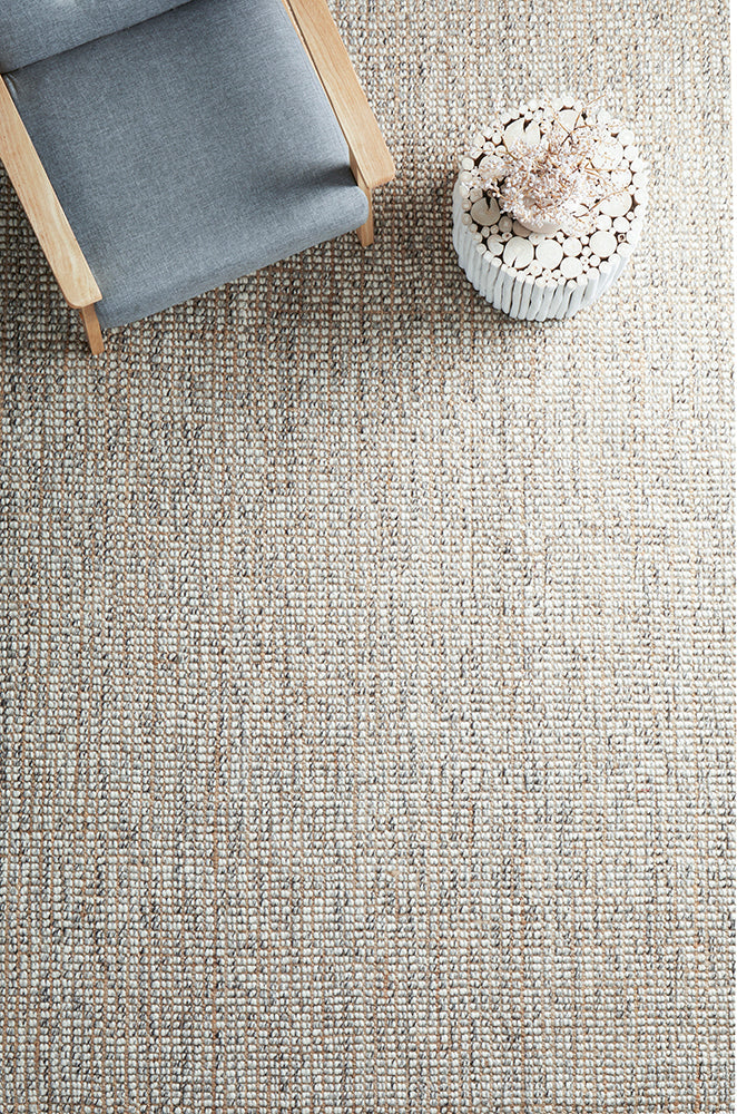 Arabella Grey  70% Wool 30% Jute Floor Rug