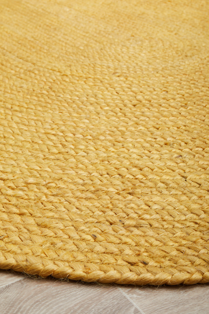 Bondi Yellow Oval Rug