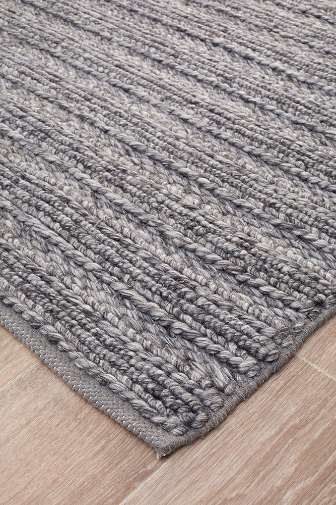 Harvest 801 Steel Textured Hand Woven Rug