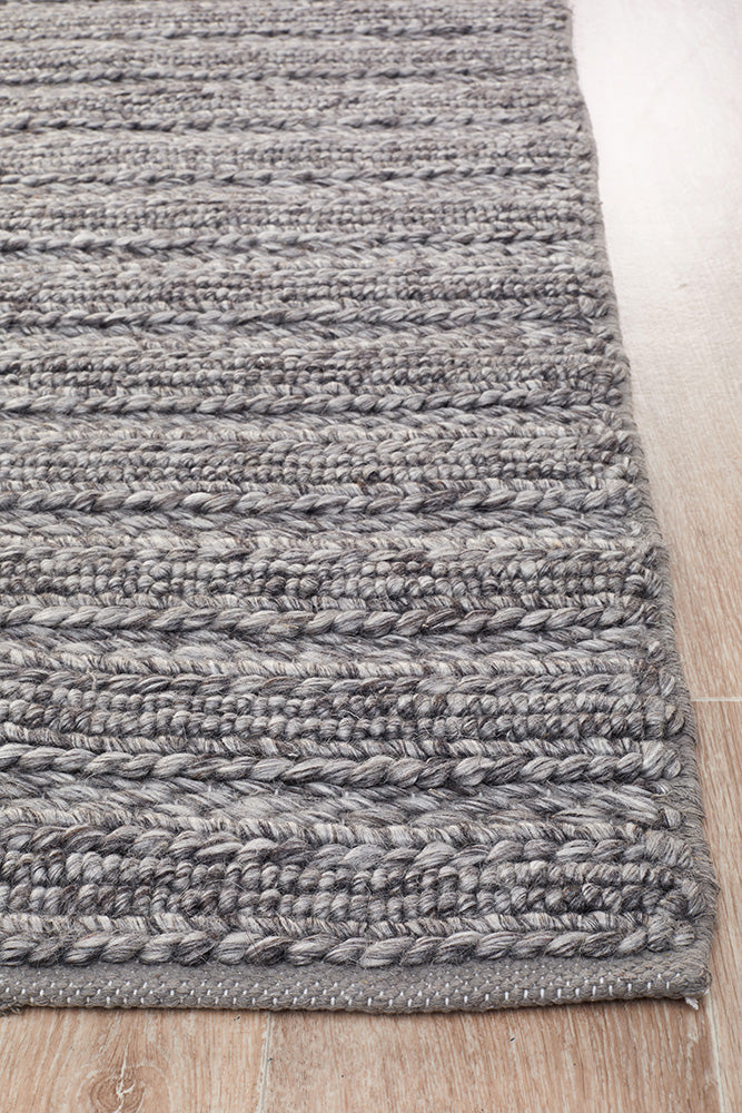 Harvest 801 Steel Textured Hand Woven Rug