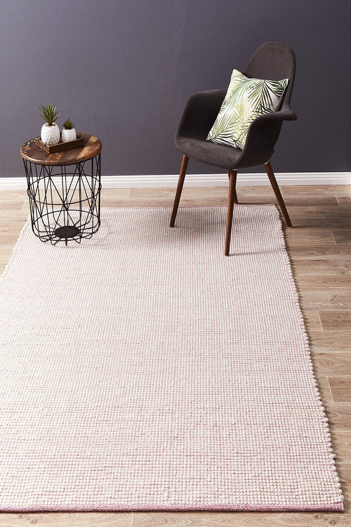 Loft Stunning Wool Pink Rug