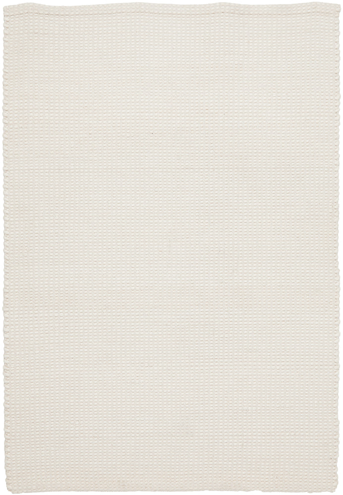 SKANDI IVORY White Felted Wool Floor Rug